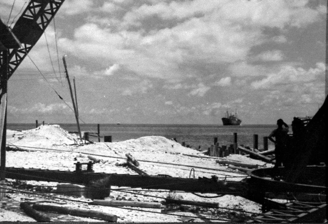 Freeport Harbour during Pine Ridge lumber operation, 1950's
